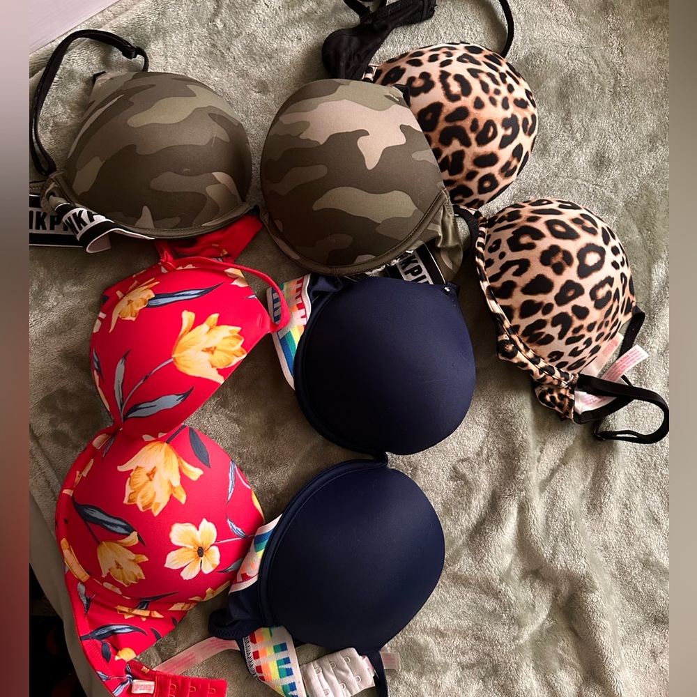 pink push up bras